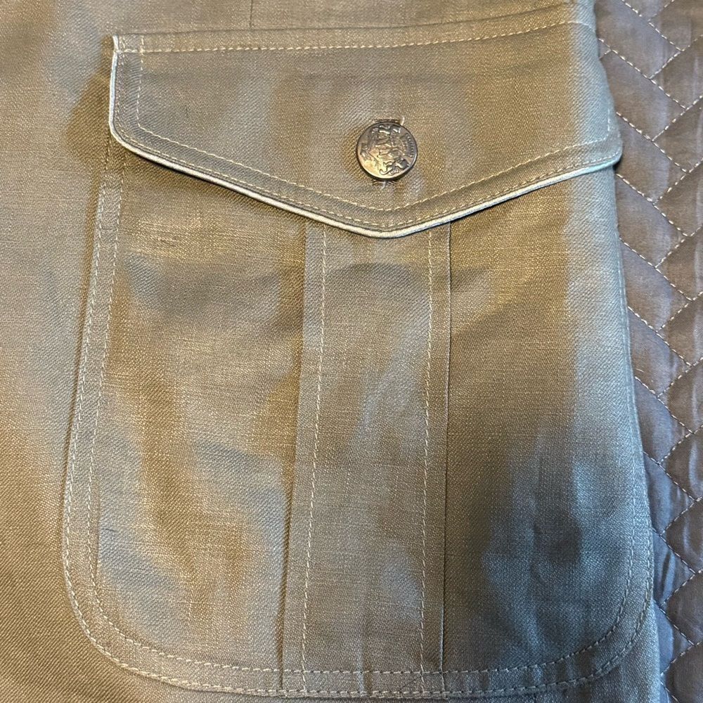 Men's Olive Green Military Safari Utility Jacket - Picture 11 of 13